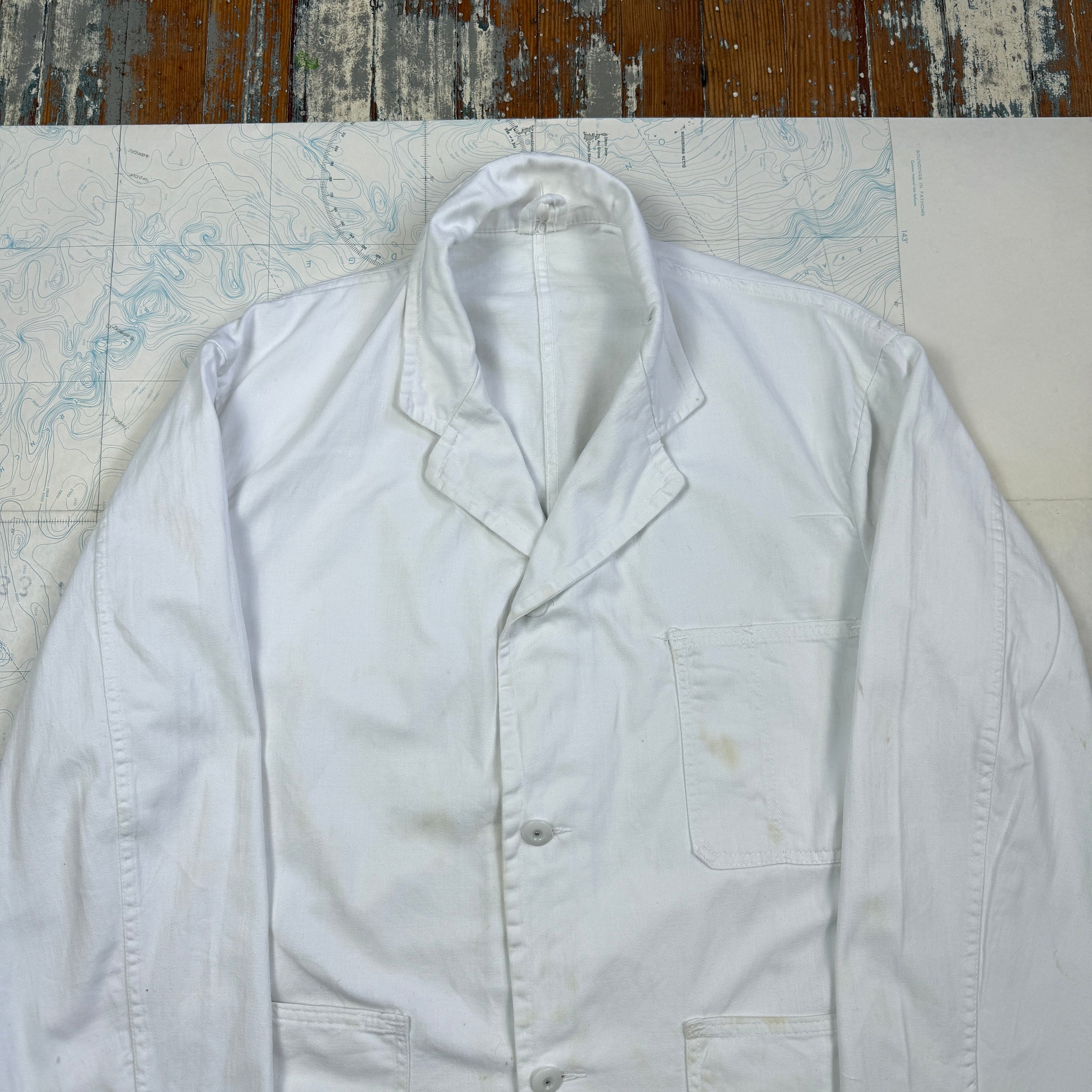 White Change Button 1930s/40s Work Jacket – The Major's Tailor