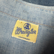 Load image into Gallery viewer, Wrangler 1950s Denim 27MW Asymmetric Pocket Western Shirt
