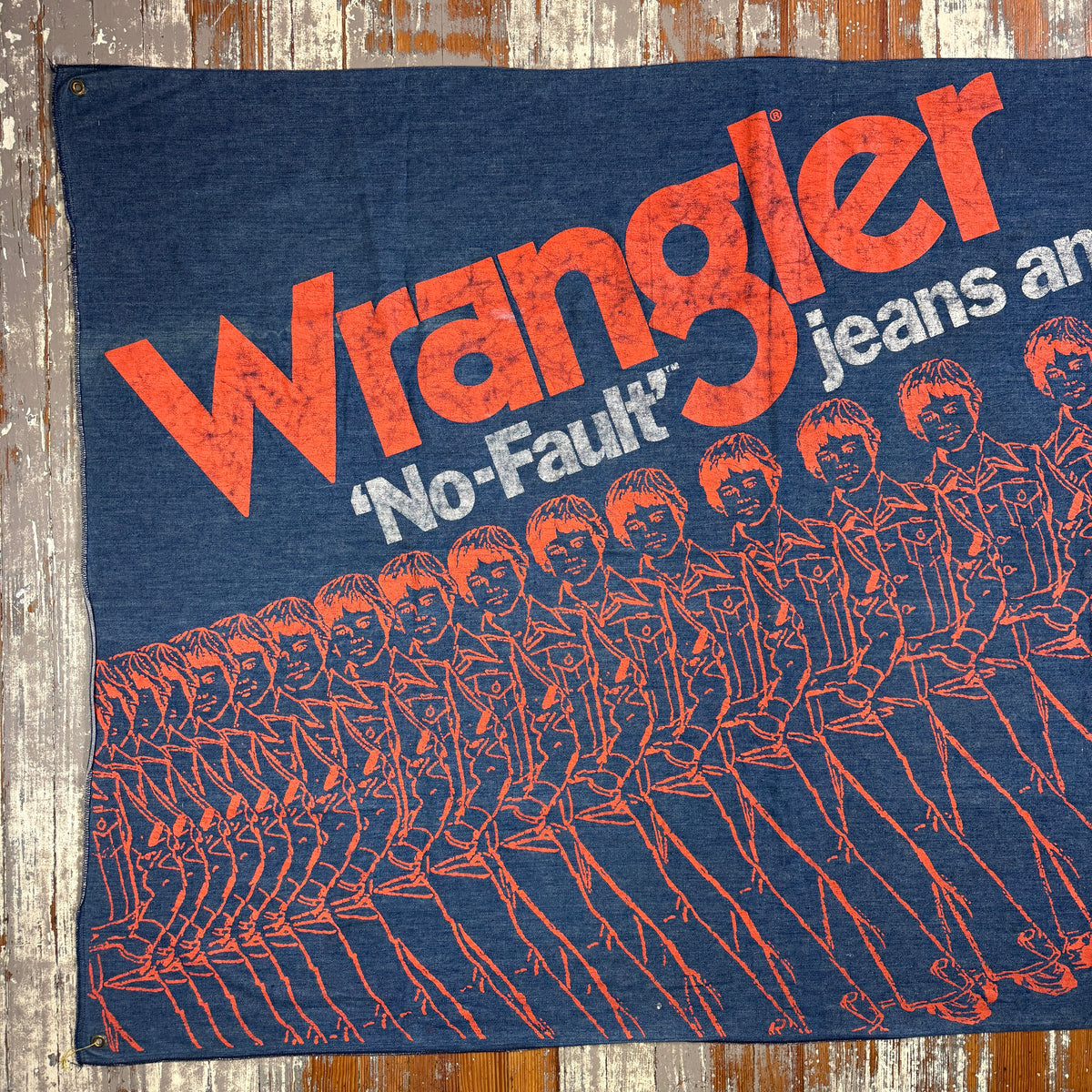 Wrangler 1970s Advertising Denim Banner