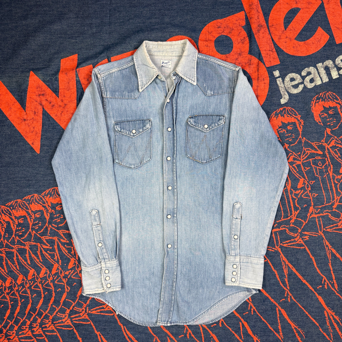 Wrangler 1960s Denim Western Shirt