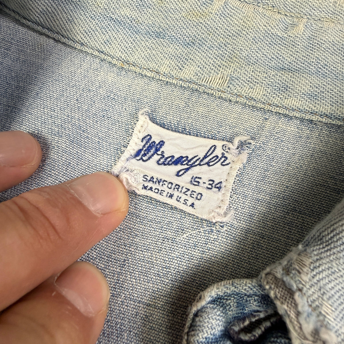 Wrangler 1960s Denim Western Shirt