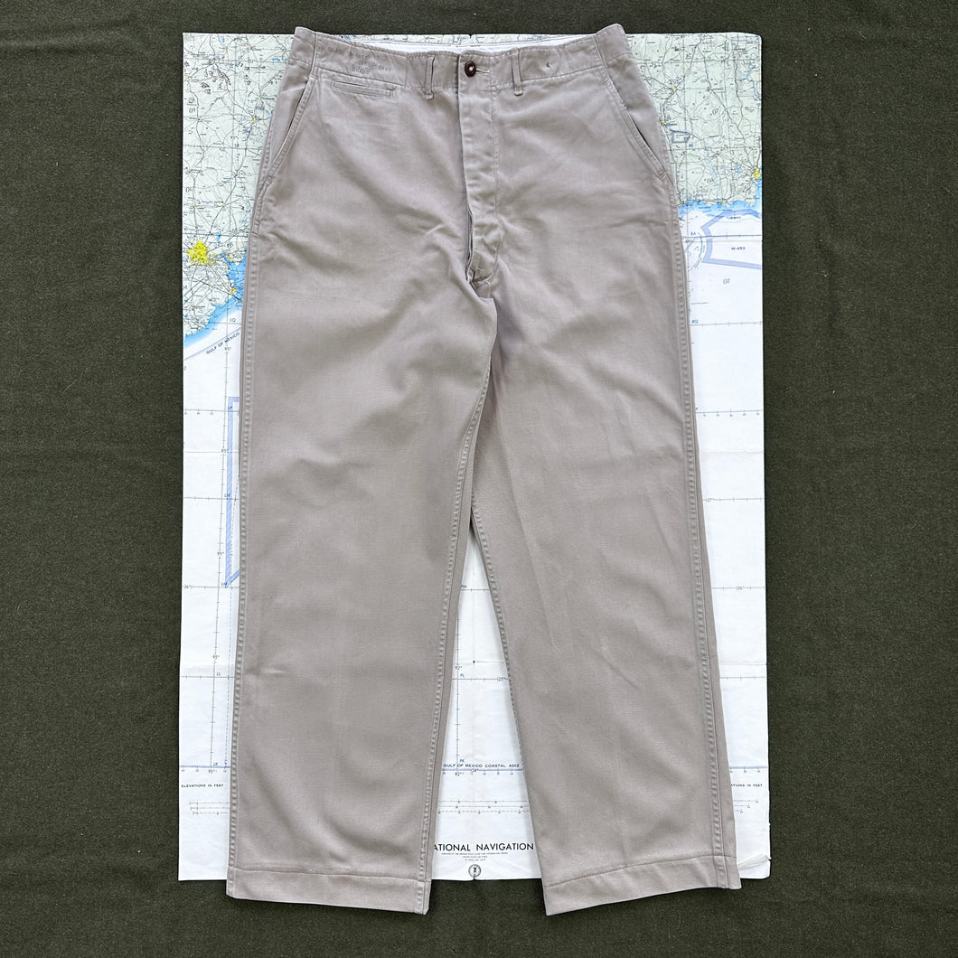 US Army WW2 1937 Pattern Chino Trousers - Size 34
