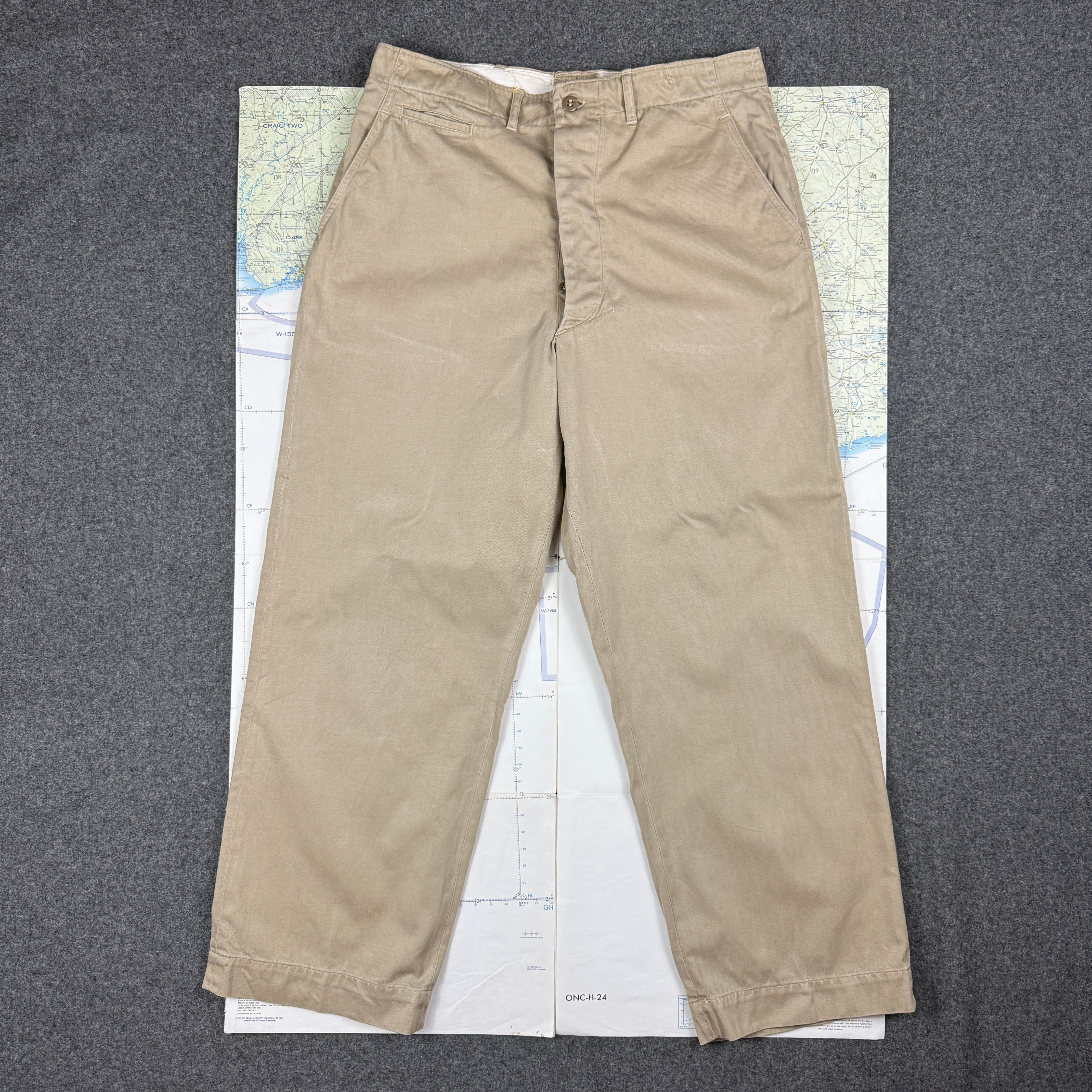 US Army WW2 Pattern Chino Trousers - Size 35