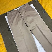 Load image into Gallery viewer, US Army 1937 Pattern Chino Trousers w/ Zinc Buttons - Size 36
