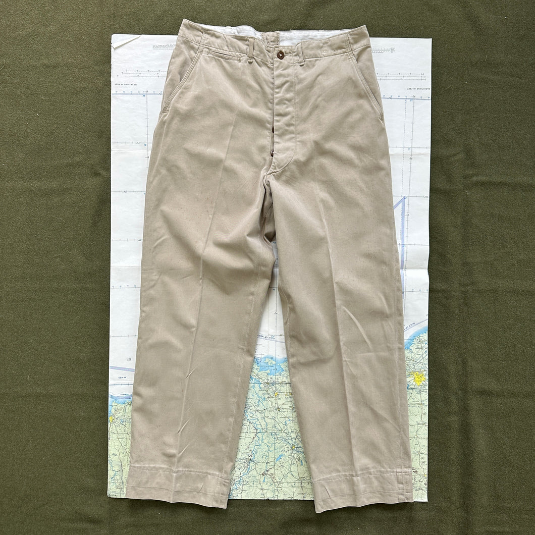 US Army WW2 1937 Pattern Chino Trousers - Size 35