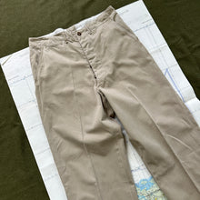 Load image into Gallery viewer, US Army WW2 1937 Pattern Chino Trousers - Size 35
