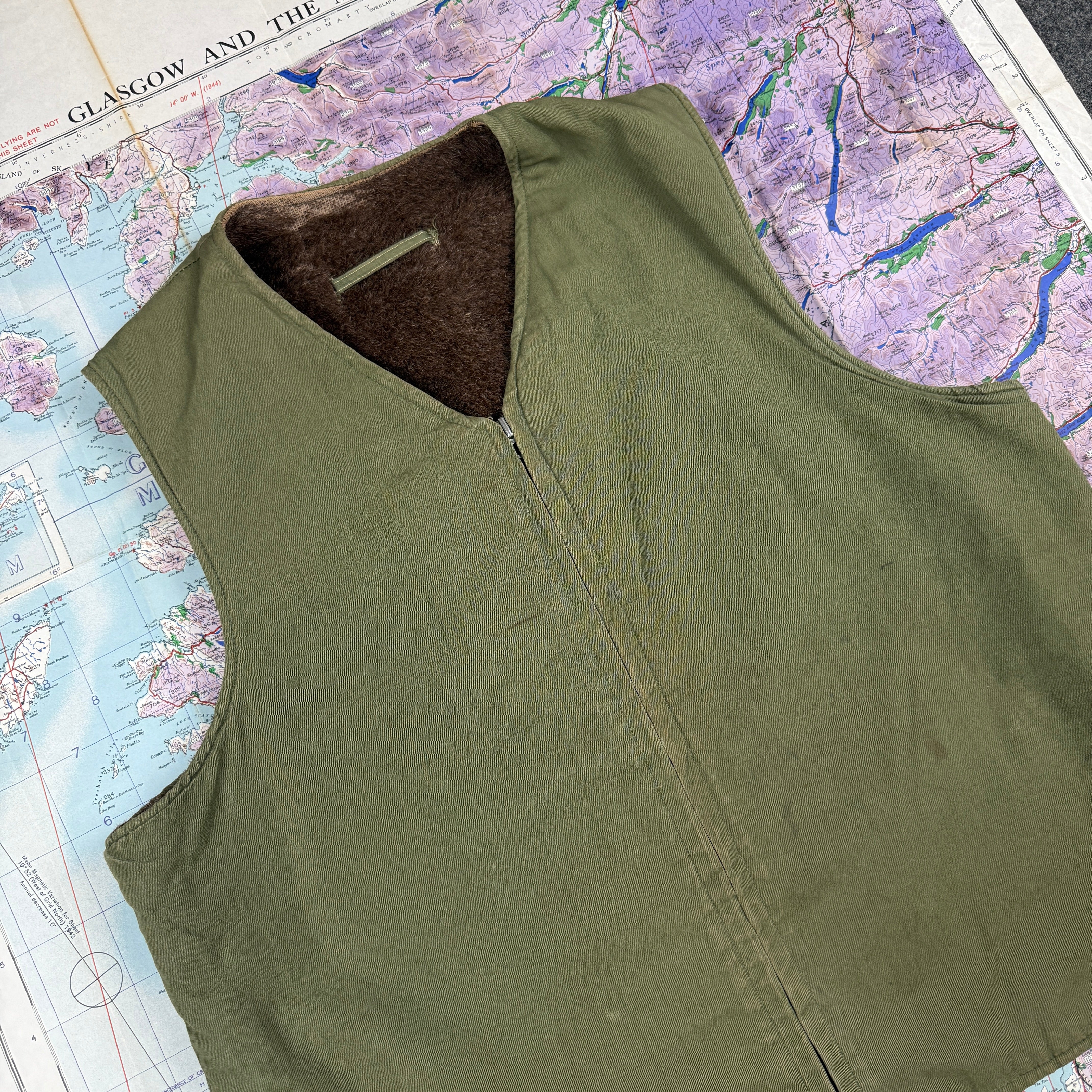 US Army Alpaca Lined Vest - size 38