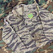 Load image into Gallery viewer, Tiger Stripe &#39;Zig-Zag&#39; Shirt with Montana Hunting Patches
