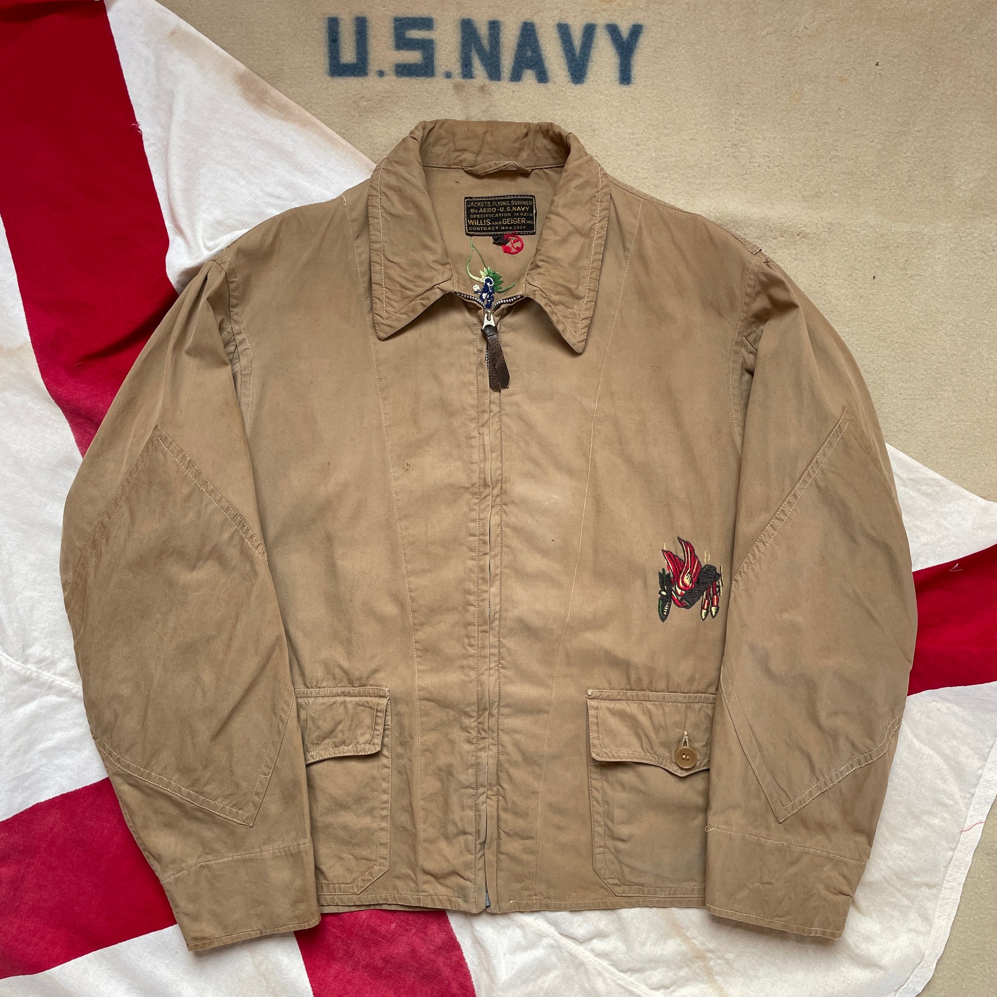 US Navy WW2 M-421A Summer Flying Jacket – The Major's Tailor
