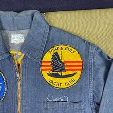 Load image into Gallery viewer, US Navy Vietnam War Denim Souvenir Tour Jacket
