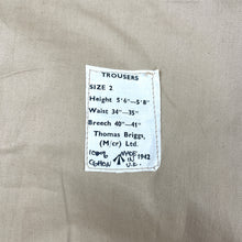 Load image into Gallery viewer, Deadstock British Army WW2 Windproof Trousers Tan
