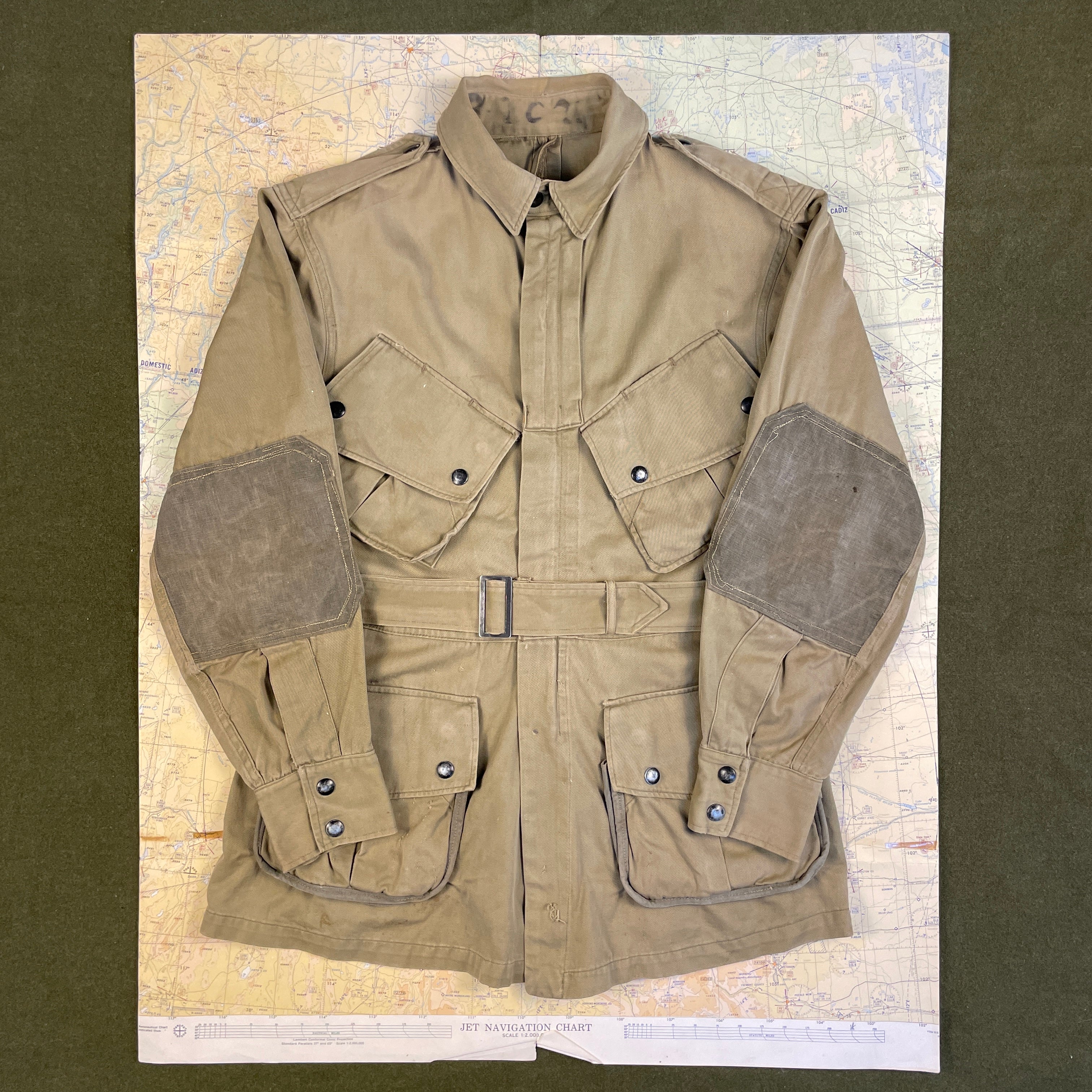 US Army M42 Paratrooper Jump Jacket Reinforced and Attributed to a Market Garden Veteran