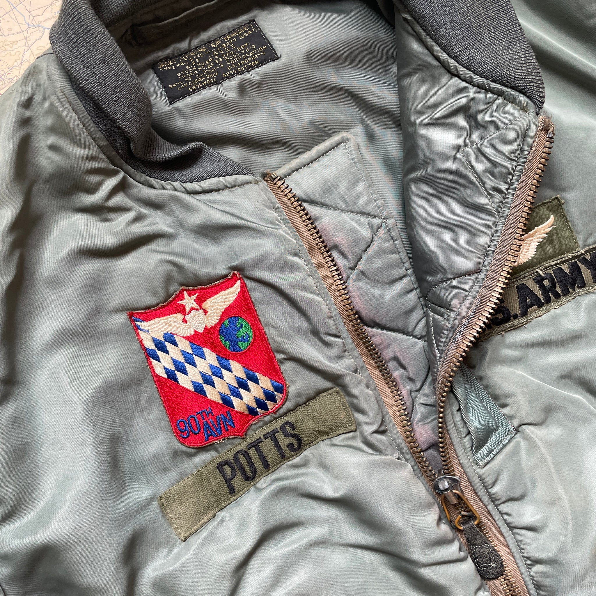 US Army 1955 MA-1 Jacket - MIL-J-8279 First Pattern – The Major's 