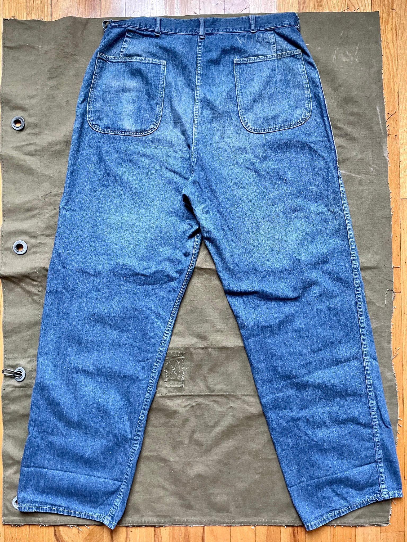 US Navy WW2 Denim Dungaree Pants Size 34 – The Major's Tailor