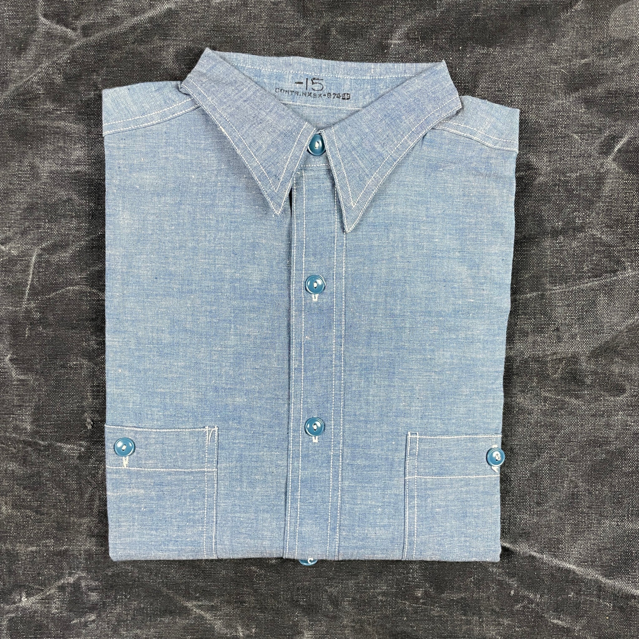 US Navy WW2 Chambray Shirt Deadstock – The Major's Tailor