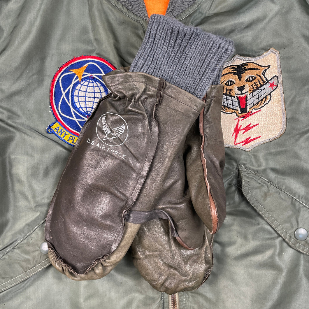 USAF Leather N2 Flight Mittens Deadstock