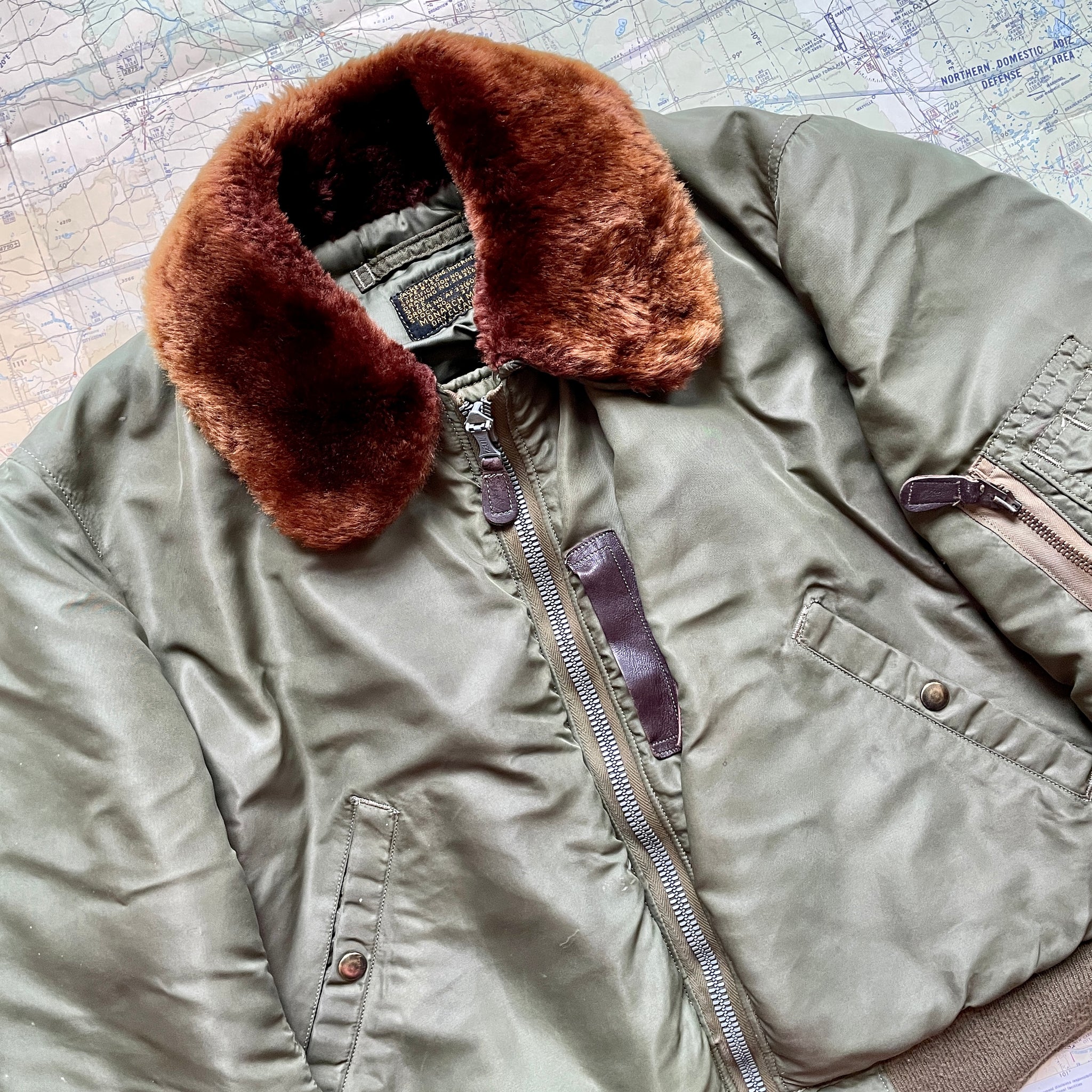 US Air Force 1950s B-15C Olive Drab Flight Jacket – The Major's Tailor