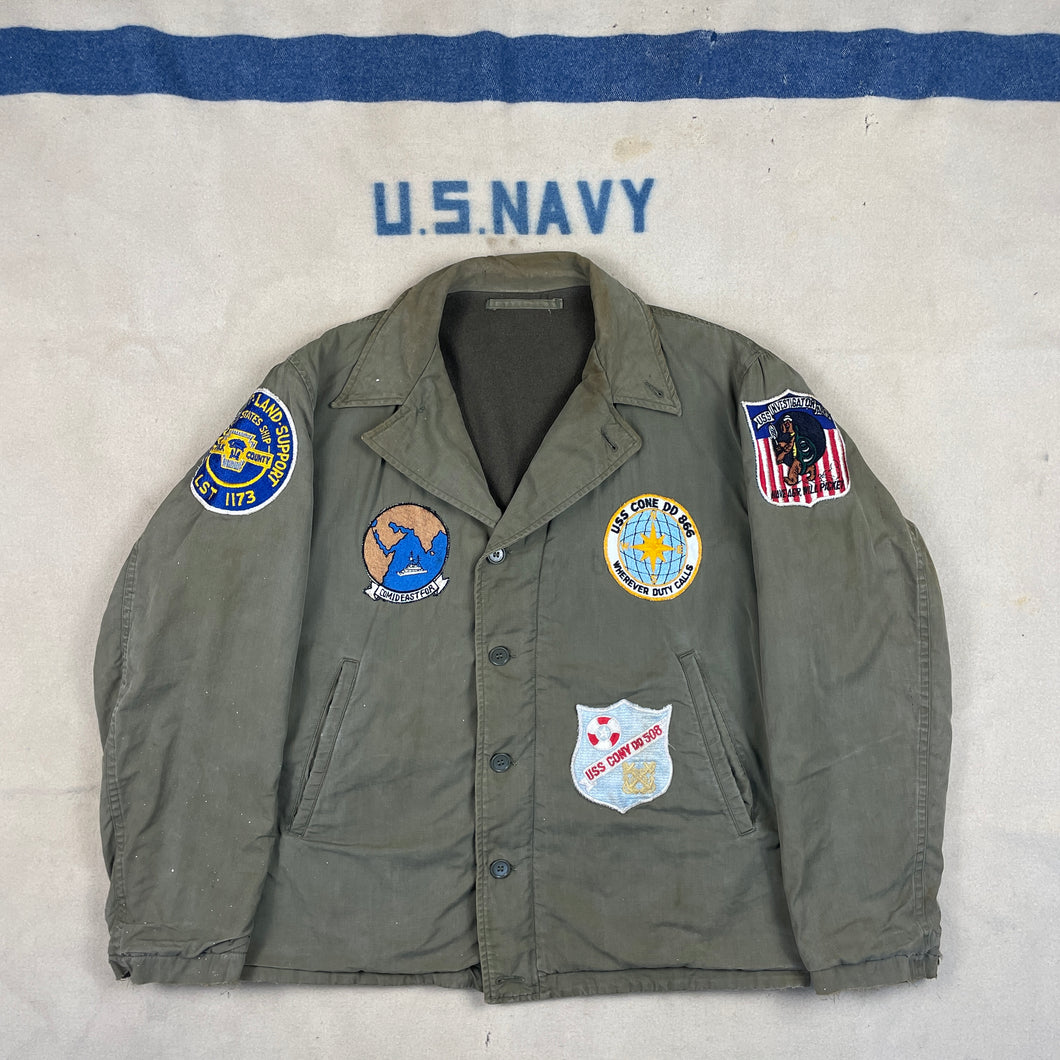 US Navy N4 Deck Jacket Patched